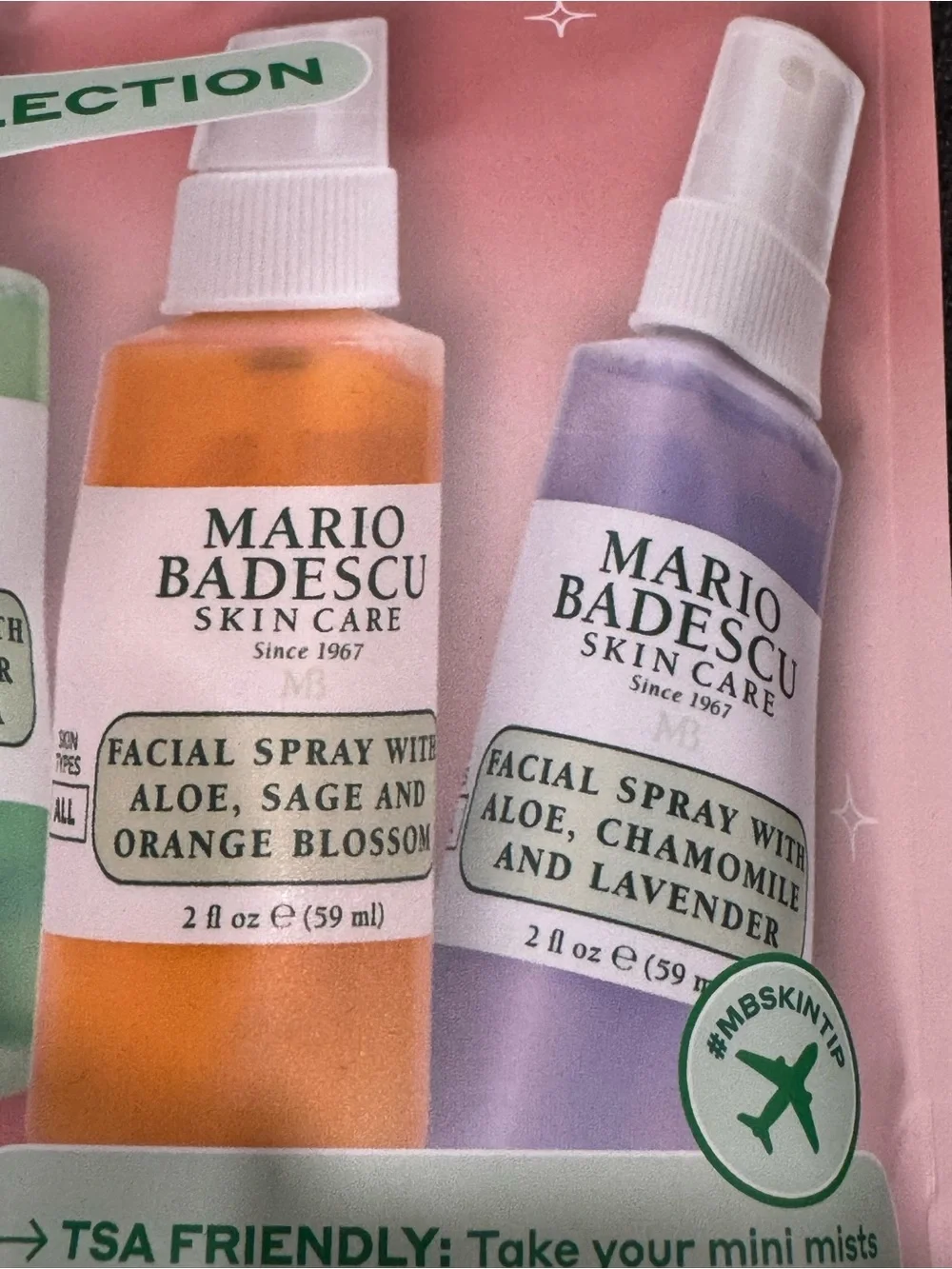 NEW Mario Badescu Mini Mist Collection Set 4 Travel Size Spray